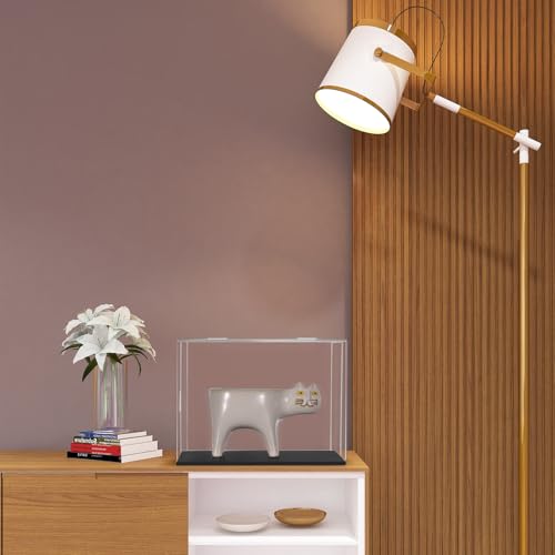 uxcell Acrylic Clear Display Case for Collectibles Self-Assemble Display Clear Boxes with Black Base Dustproof Countertop Storage Box for Collectible Figures, 13.8 x 3.9 x 3.9 Inch - size: 13.8 x 3.9 x 3.9 Inch