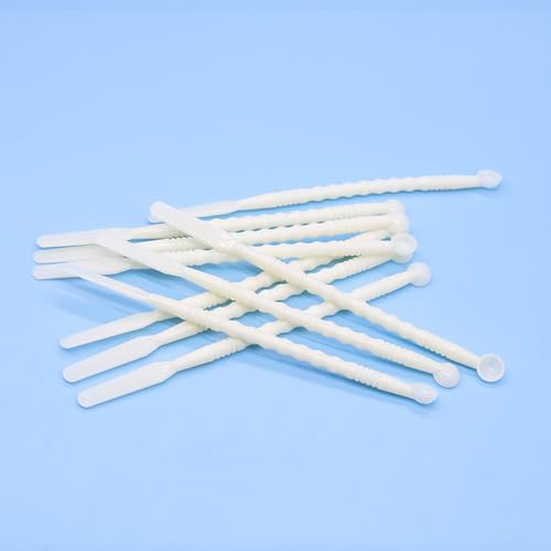 10 Pcs Dental Disposable Plastic Spatulas,Cement Powder Mixing Spatula,Dental Lab Mixing Tools,White