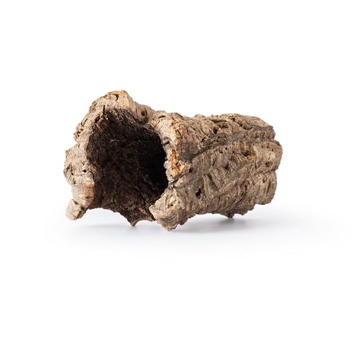 Galápagos (05505) Natural Cork Bark for Reptiles – Ideal for Bearded Dragons, Snakes, and Geckos – Climbing Accessory for Terrariums, Turtle Tanks, and Bird Cages, Tube 7” – 9”, Natural