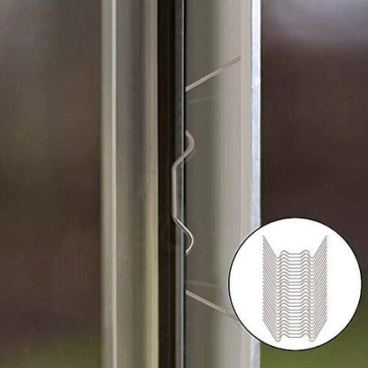 Greenhouse Glazing Clips, Pack of 50 Stainless Steel W Type Clip Leaf Spring Clips, Aluminium Greenhouse Care, House Twin-Hall Web Sheets - size: 50Pcs