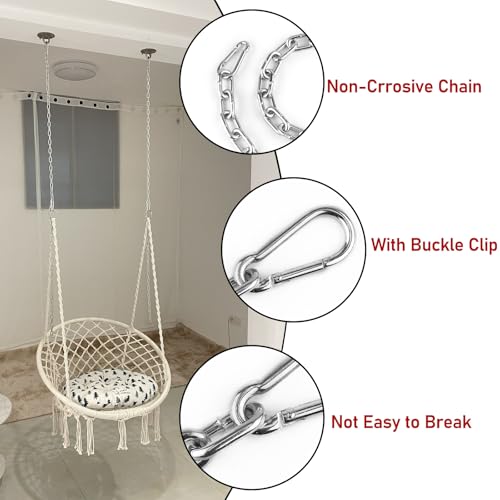 Heavy Bag Hanger for Ceiling - 360° Swivel Stainless Steel Punching Bag Mount, Wood Beam Holder for Boxing Bag, MMA Sandbag, Speed Bag, Aerial Yoga Swing, Gymnastic Rings & Hammock - color: 31" S/S Chain with Connectors