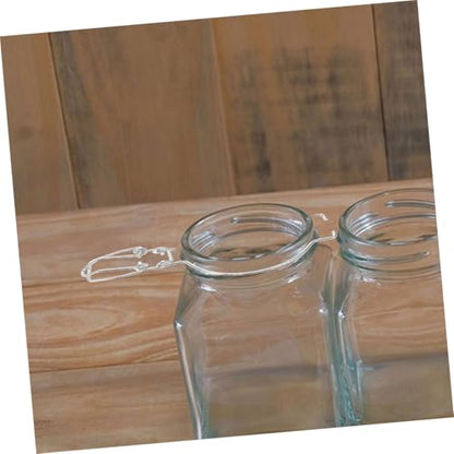 Ciieeo 2pcs Stainless Steel Replacement Wire Clamps for Glass Jars - Sealing Buckles for Wide Mouth Mason Jars & Storage Canisters - Secure Locking Clips for Airtight Food Storage