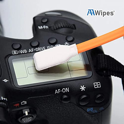 AAwipes Cleaning Swab Kit Mixed Microfiber and Foam Swab Sticks (5 Types, Total 100 Packs) for Printer, Gun, Optics Lens, Camera, Arts and Crafts, Automotive Detailing (FAC501)