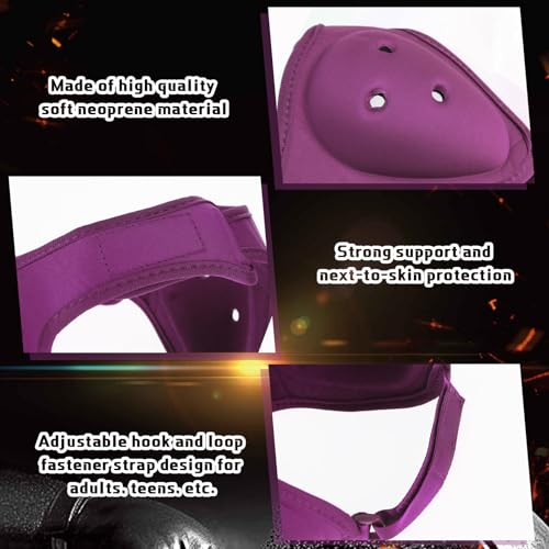 Jerify 2 Pcs Wrestling Headgear for Kid Youth, Purple - color: purple