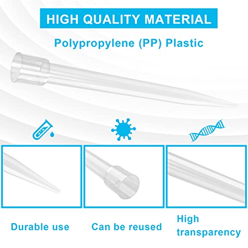 ONiLAB Pipette Tips 5000 UL/ 5mL 100 PCS Laboratory Universal Plastic Liquid Pipettor Tips Polypropylene (PP) Autoclavable, Transparent, 5mL(100PCS)