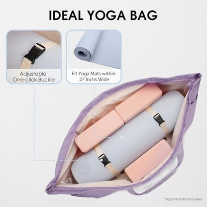 sportsnew Large Yoga Mat Bag Trolley Sleeve Gym Carrier Shoe Bag Wet Pocket - color: Purple