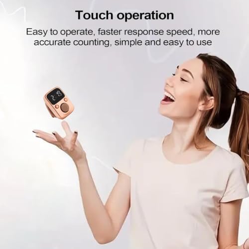 Counter Clicker Portable Hand Finger Counting Clicker - color: Gold
