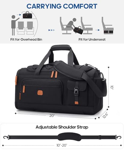 Gym Bag for Men and Women with Shoe & Laptop Compartment Sport Duffle Bag