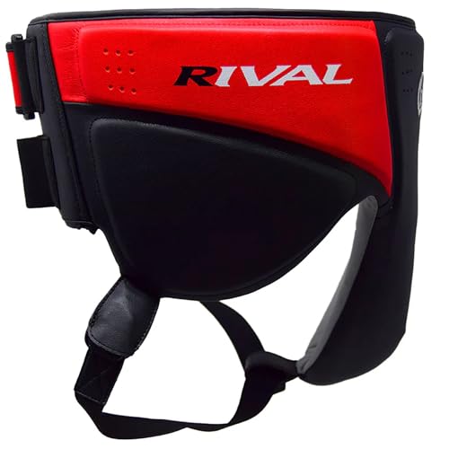 RIVAL Boxing RNFL10 360 Groin Protector with Intelli-Shock D3O Foam, Intelligently Adapts to the Intensity of Any Hit - color: Black/Red, size: Medium