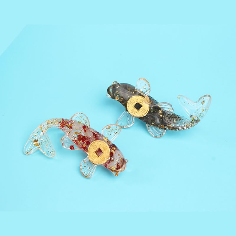 Opexicos 4Pcs Decorative Crystal Gravel Drop Glue Fish Shape Small Ornaments Gift Ornaments Fish Tank Aquarium Pool