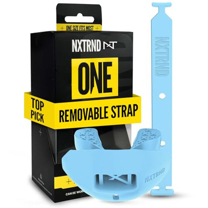 Nxtrnd One Football Mouth Guard, Strap Included, Fits Adult & Youth (Light Blue) - color: Blue