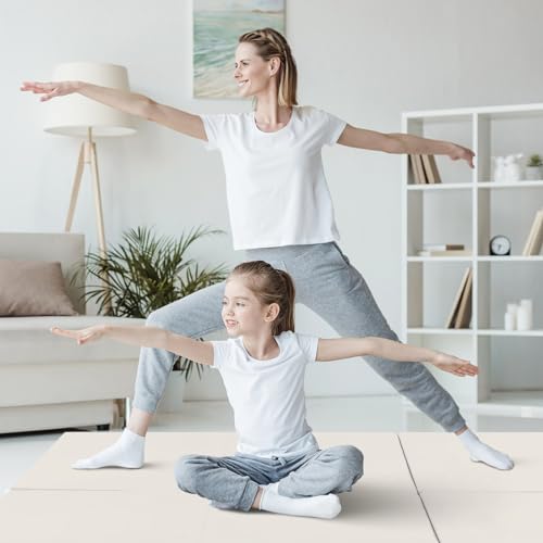 Giantex 6'x 2' Gymnastics Mat, 2" Thick Folding Tumbling Mat with Hook and Loop Fastener, Foldable Gym Mat with Carrying Handles, Cheer Mats for Kids Adults Home Exercise Aerobics Fitness - color: Grey