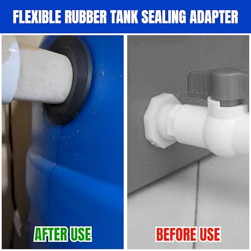 1 1/2 Inch Flexible Uniseal Tank Adapter Bulkhead Fittings for PVC Hard Pipe, Flexible Pipe-to-Tank Seal for Water Tanks, Rain Barrels and Hydroponics (1.5inch-6pc)