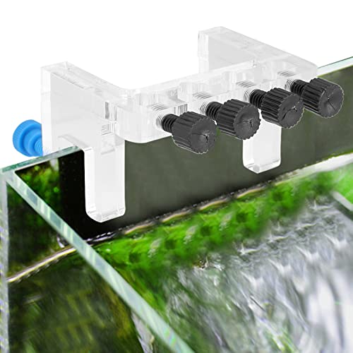 Acrylic Aquarium Hose Holder, Fish Tank Tube Clamp for 10mm Dia Water Pipe, High Transparency Hose Organizer with 4 Hole Positions, Easy to Install and Clean, Universal Fit for AQU