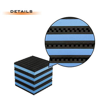 4 Pack Rubber Anti-Vibration Pads, 4 x 4 x 7/8 inches Heavy Duty EVA Vibration Isolation Pads Mats for HVAC, Washers, Compressors, Treadmills, Air Conditioner