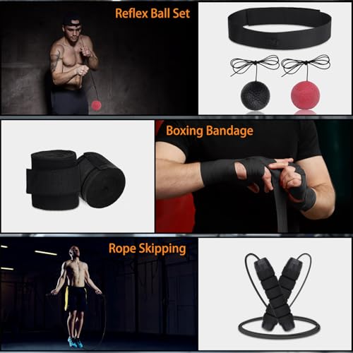 4FT Canvas Punching Bag for Adults, Hanging Boxing Heavy Bag with 12oz Gloves for Kickboxing Muay Thai Max Load-Bearing 180 Lbs(Unfilled)
