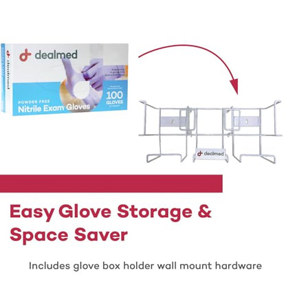 Dealmed Triple Wall Mount Glove Box Holder - Horizontal Steel Dispenser - style: Triple Box Holder - Horizontal