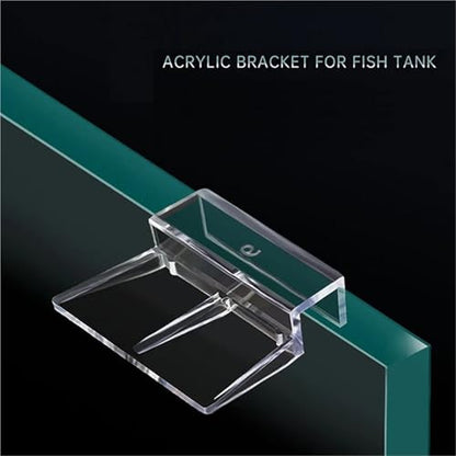 50 Pcs Rimless Aquarium Glass Cover Supports – Acrylic Bracket Clips for Fish Tank Lid(A2) - size: A2