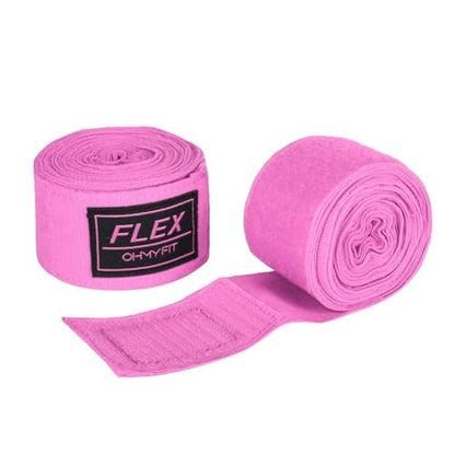 Flex Boxing Hand Wraps - 236 Inch/6M Extra Long for Premium Protection and Ultimate Performance - color: Pink