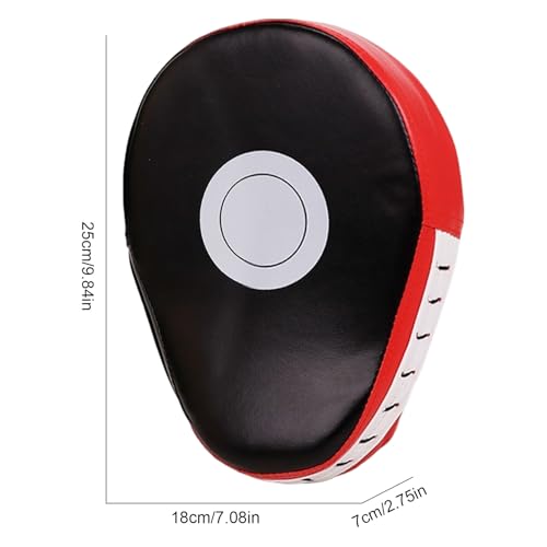 Boxing Pads Training Shock-absorbing Punching Mitts Training Paws Martial | Curved for Jiu-jitsu Kali Thai Karate Home Gym Club Boxing Equipment - color: Red
