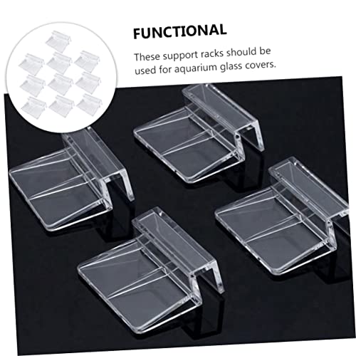 FRCOLOR 20pcs Aquarium Stand Support Brackets Acrylic Fish Tank Cover Clips Fish Tank Rack Holders