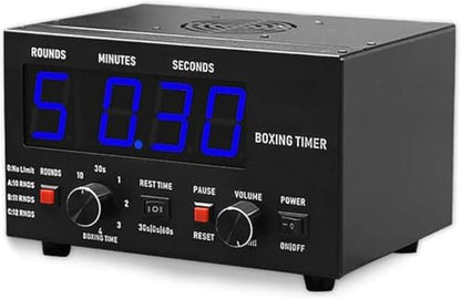 Professional Boxing Interval Timer,Gymnastics Interval Timer with LED Display,Adjustable Volume Button Knob,Cycle Repetitions for Home Gym Kickboxing Training (Red) Blue - color: Blue