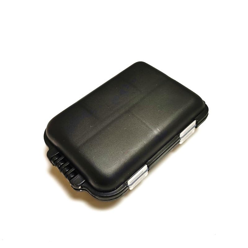 KALAVARMA Waterproof Fishing Lure Box Spoon Hooks Baits Storage Tackle Box Containers for Casting Fishing Fly Fishing - color: Black