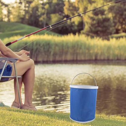 Amosfun Lightweight Collapsible Camping Bucket Portable Folding Water Container for Car Wash Outdoor Fishing
