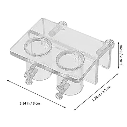 Yardwe Dual Slot Tube Clamp for Aquarium Acrylic Holder Fixing Clip Air Pump Tubing Mount