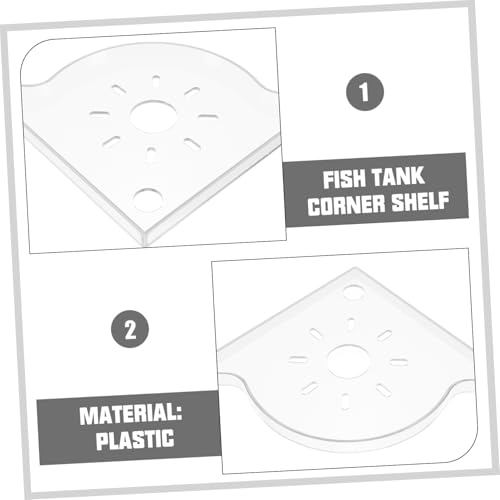 KESYOO Triangle Aquarium Corner Shelf Multi-Functional Fish Tank Storage Stand for Organizing Fish Food and Accessories Space-Saving Design for Use