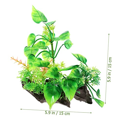 Decorative Fish Tank Grass Compact Artificial Aquarium Plant for Desktop Aquariums Fish Decor Accessory and Aesthetics