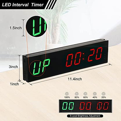 PATIKIL LED Gym Timer Workout Timer Interval Timer Clock Wall Clock 11.4"