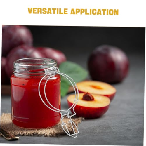 5pcs Stainless Steel Jar Wire Clips Sealing Buckles for Containers Optimal Freshness Preservation for Home Kitchen Restaurants and Canning Multipurpose Food Storage Accessories