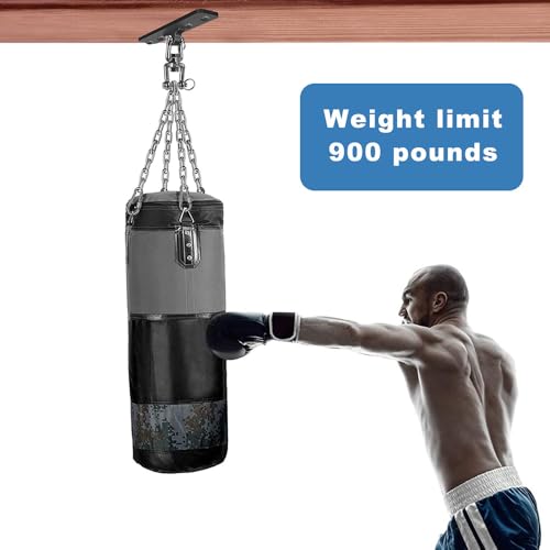 Kipika Heavy Bag Hanger Wall Mount Punching, Heavy Duty Boxing Bag Bracket for Home Gym Indoor Training, Adjustable & Rotatable Punching Bag Bracket for Boxing, Muay Thai - color: ‎‎A-Black（2 pack）