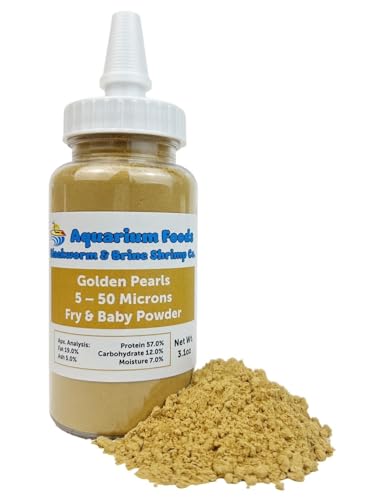 Golden Pearls 5-50 Microns for Tropical Fish Fry and Babies, Corals, Anemones, Reef Tanks…3.1oz Squeeze Bottle