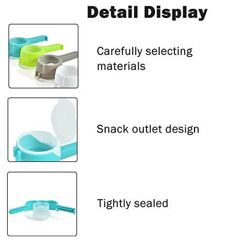 4Pcs Bag Clip with Pour Spout,Bag Clips for Food Storage Sealing Clips,Bag Spout Clips,Seal and Pour Bag Clip,Reusable Plastic Cap Sealer Clips for Food Liquid Snack