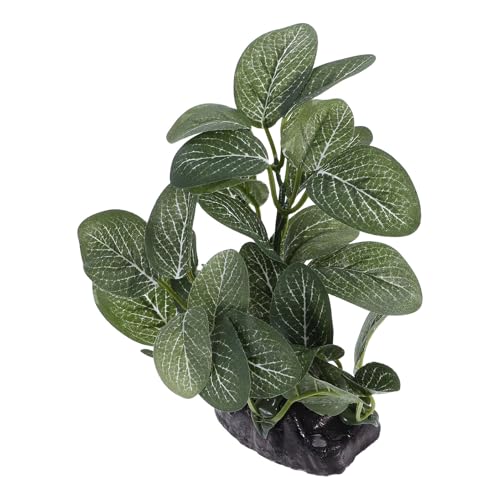 Abaodam Artificial Aquarium Plants and Fish Tank Grass, Realistic Plastic Aquatic Plants with Base, 1pcs Aquarium Decoration for Freshwater Fish Tank Landscaping and Betta Hiding Spot
