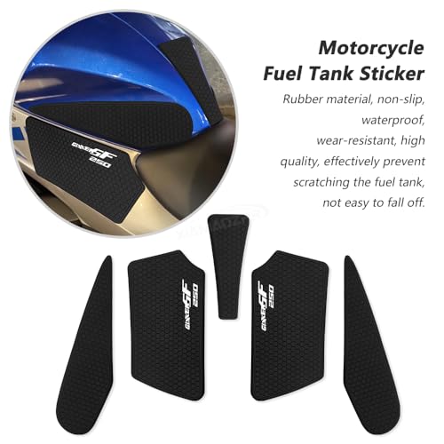 for GIXXER SF250 Gixxer sf 250 2020 2021 2022 2023 Tank Protection Tank Pad GIXXER SF250 Motorcycle Non-Slip Fuel Tank Pad Protects Knee Grip Fuel Tank Side Sticker (Black)