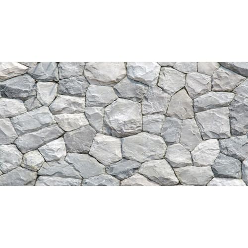AWERT 60x24 inches White Stone Aquarium Background Rocky Fish Tank Background Rock Terrarium Background Polyester Background - size: 60x24in/150x60cm