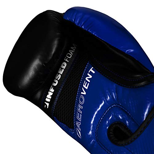 TITLE Boxing Infused Foam Interrogate Training Gloves 2.0 - Boxing Gloves, Boxing Training Gloves, MMA Gloves, Oz Training Gloves, Kickboxing Gloves, Punching Bag Gloves, Sparring Gloves - color: Blue/Black, size: 20 oz