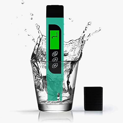 TDS Meter Digital Water Tester, Lxuemlu Professional TDS, Temperature and EC Meter with Carrying Case, 0-9999ppm, Ideal ppm Meter for Drinking Water, Aquariums and More （Green) - color: Green