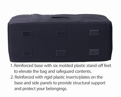 85L Military-Style Duffle Backpack with Rigid Panels | Built for deployment gear, work equipment, camping supplies, vehicle storage, and checked travel. - color: Black