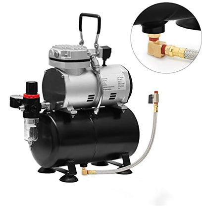 Extended Tank Drain Valve Assembly Kit Flexible Braided Steel Tube 15 inch 1/4 Inch NPT Pipe Fitting for Air Compressor - size: 15 Inch
