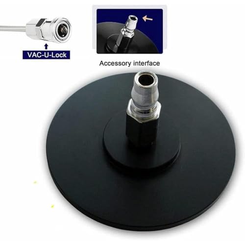 Vac-U-Lock Suction Cup Adapter Quick Connect Device Accessories for Cupping Machine Durable Aluminum 3.94 Inch Strong Suction Cups Compatible with Vac U Lock Systems Replacement Parts (Silver) - color: Silver