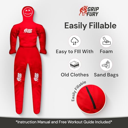 Unfilled 4ft Wrestling Dummy for Kids – Jiu Jitsu Grappling Dummy for Kids MMA Training & Punching Dummy