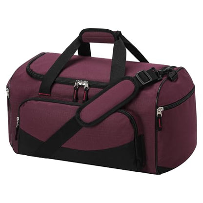 30L Gym Sport Duffle Bag, 17 inch, Maroon - color: Maroon