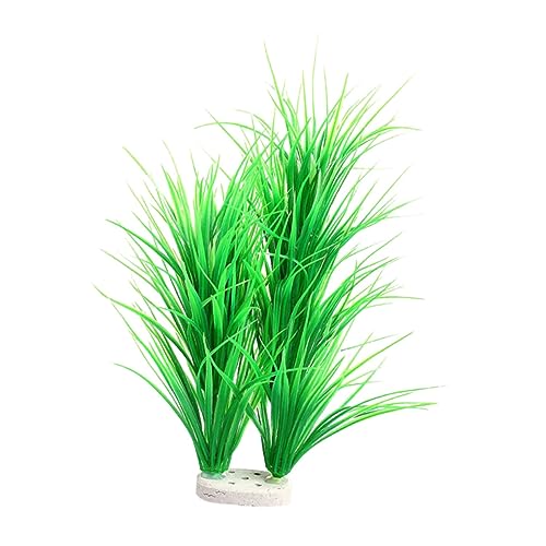 balacoo Green Lifelike Aquatic Scallion Grass for Fish Tank Decoration Realistic Artificial Water Plants with Base for Aquarium Landscape Simulated Scenery