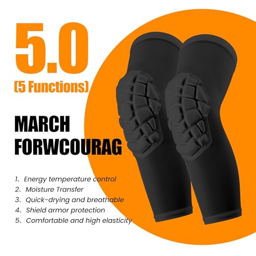 Basketball knee pads, compression leg covers for teenagers and adults, wrestling knee pads, football volleyball, pickleball, weightlifting knee pads (1 pair) (Black, X-Small) - color: long black 2, size: X-Small