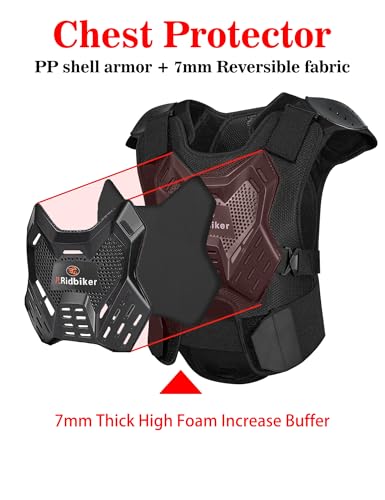 Motorcycle Armor Vest for Men, Dirt Bike Gear Body Armor Vest Chest Protector Motocross Gear, Motorcycle Riding Protective Gear for Off-Road Racing Cycling Skiing