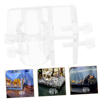 Aquarium Water Pipe Holder Clip Heavy Duty Hose Fixing Bracket for Fish Tank Adjustable Mounting Clip for Dosing Pump and Water Hose Sturdy Plastic Clamp